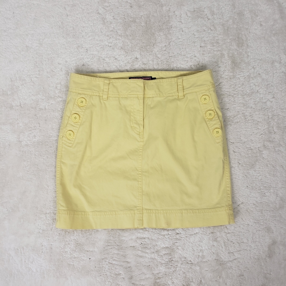 Vineyard Vines Yellow Cotton Mini Skirt Size 4